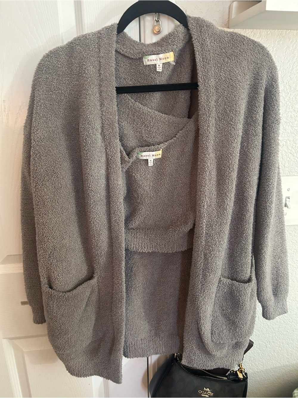 Naked Cashmere Gray Cozy Open-Front Sweater Cardigan